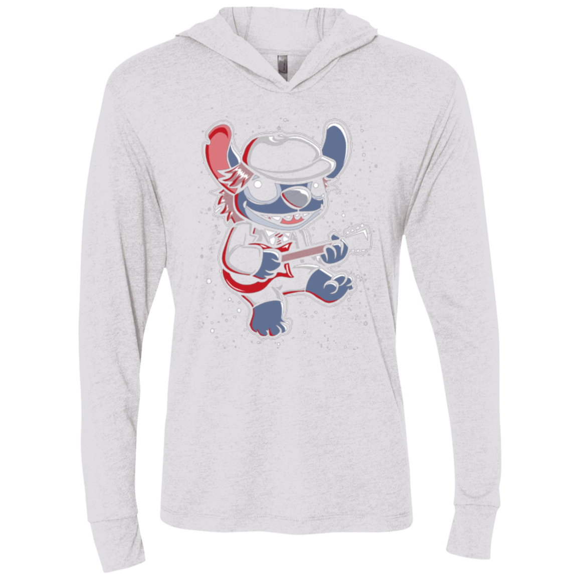 T-Shirts Heather White / X-Small Highway to Space Triblend Long Sleeve Hoodie Tee