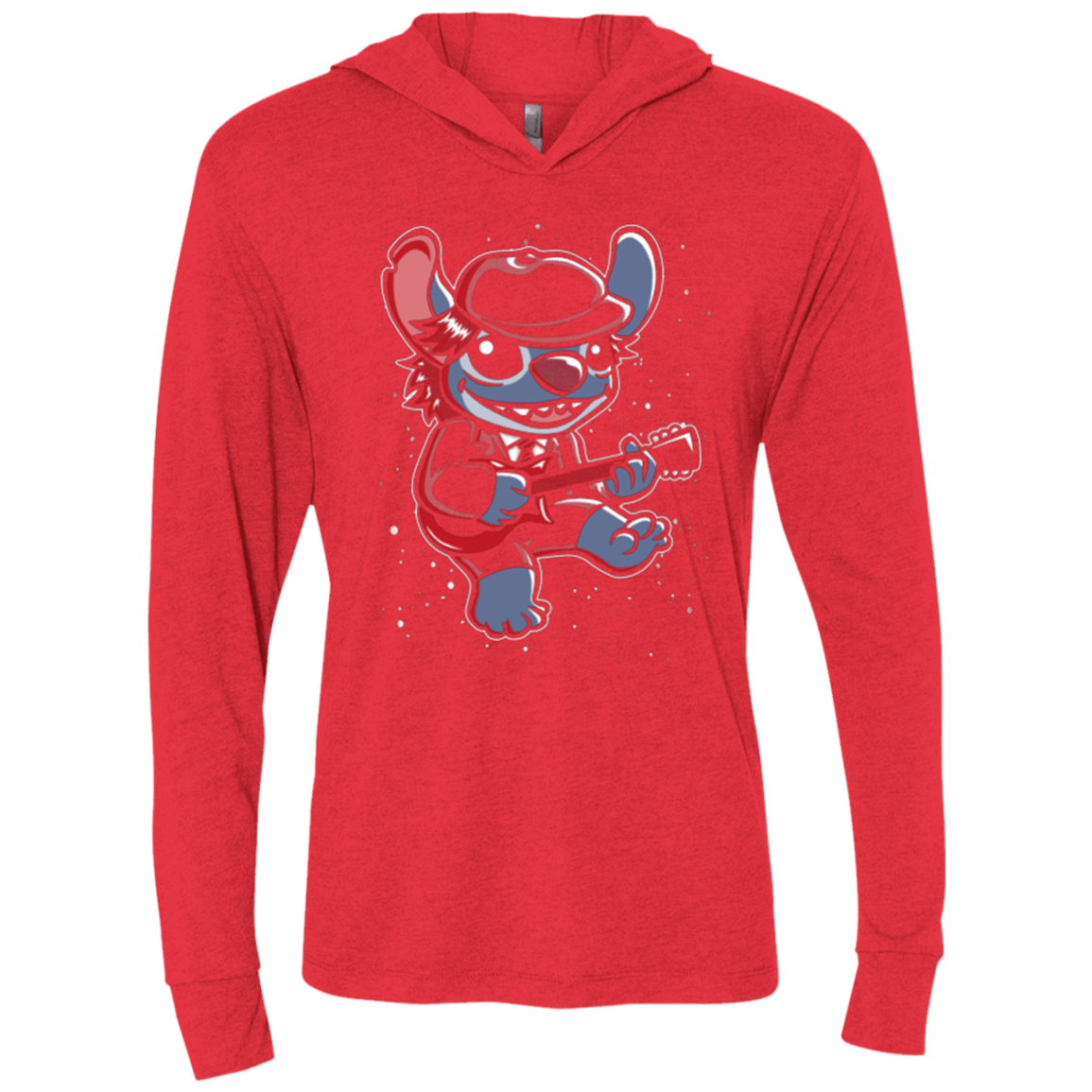 T-Shirts Vintage Red / X-Small Highway to Space Triblend Long Sleeve Hoodie Tee