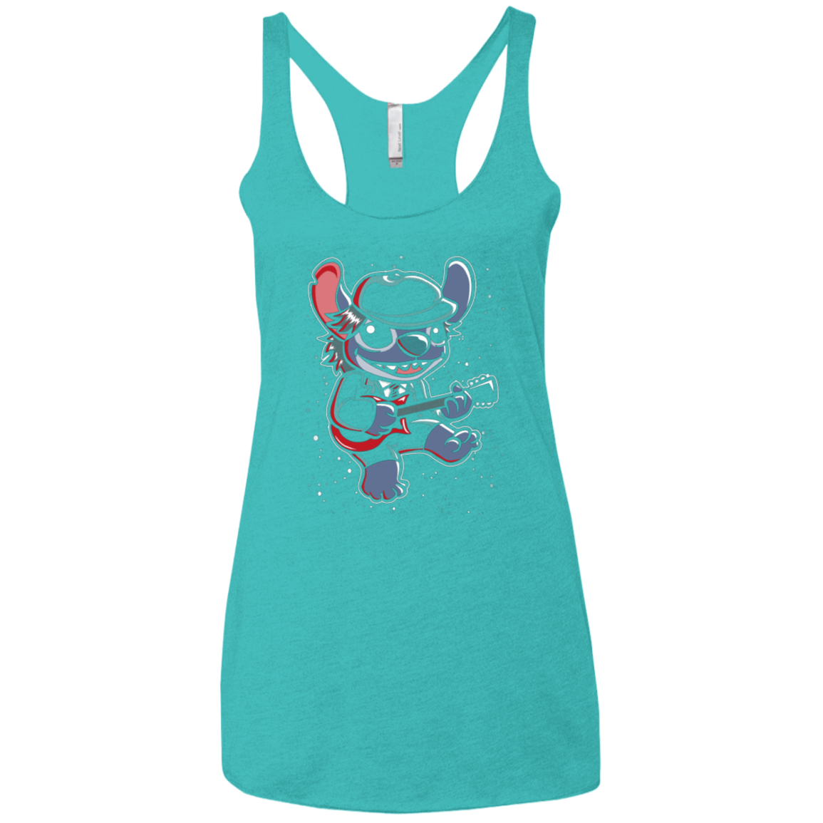T-Shirts Tahiti Blue / X-Small Highway to Space Women's Triblend Racerback Tank