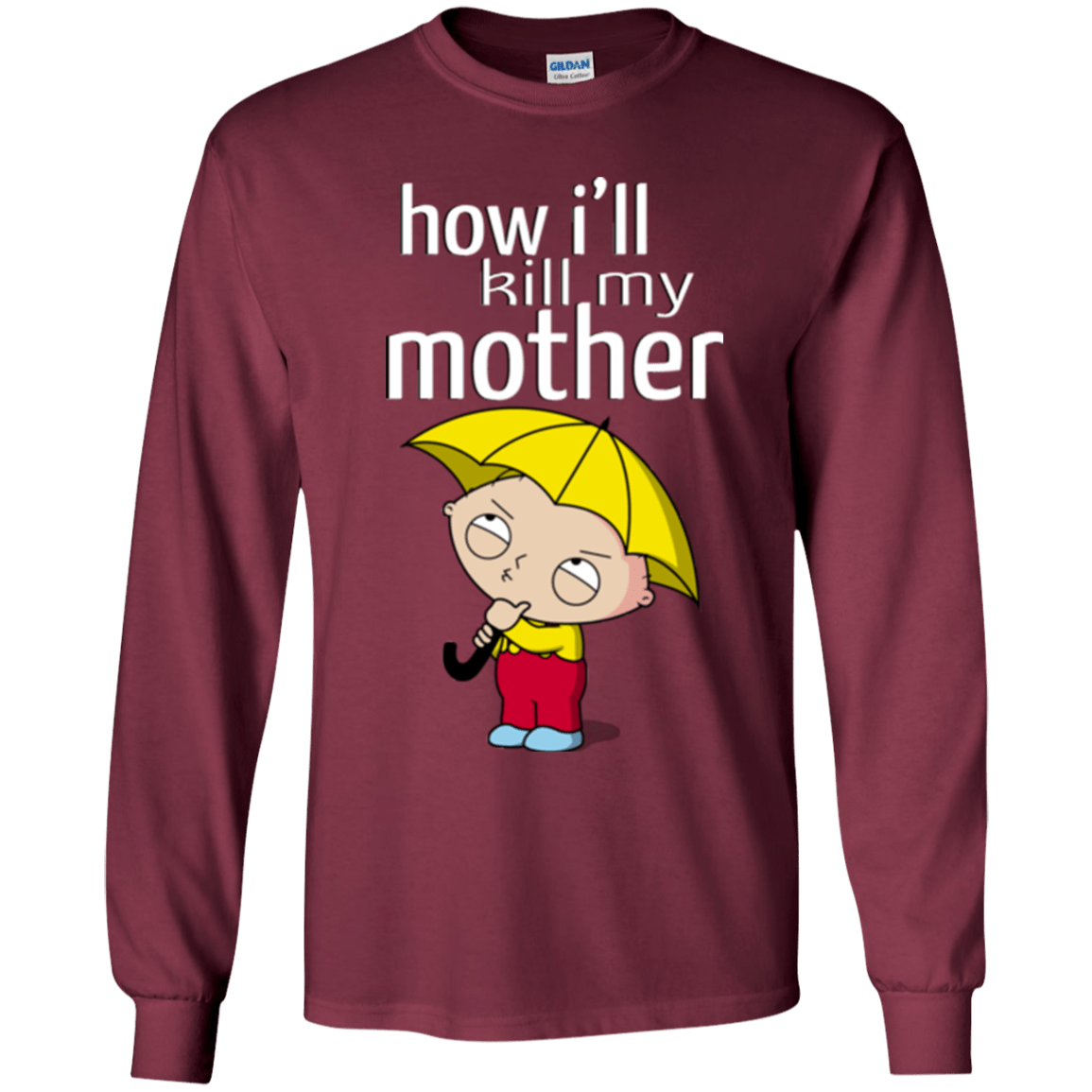 T-Shirts Maroon / YS HIKMM Youth Long Sleeve T-Shirt