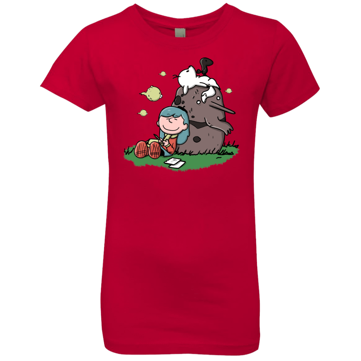 T-Shirts Red / YXS Hilda Brown Girls Premium T-Shirt