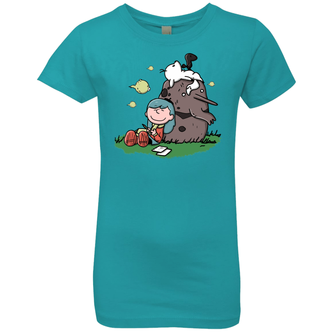 T-Shirts Tahiti Blue / YXS Hilda Brown Girls Premium T-Shirt