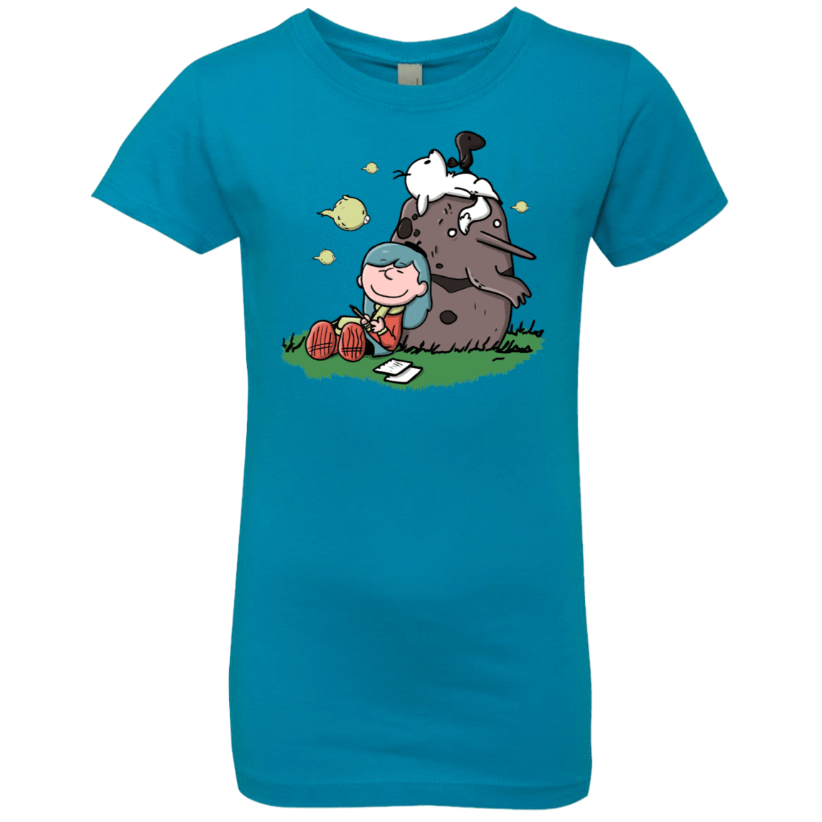 T-Shirts Turquoise / YXS Hilda Brown Girls Premium T-Shirt