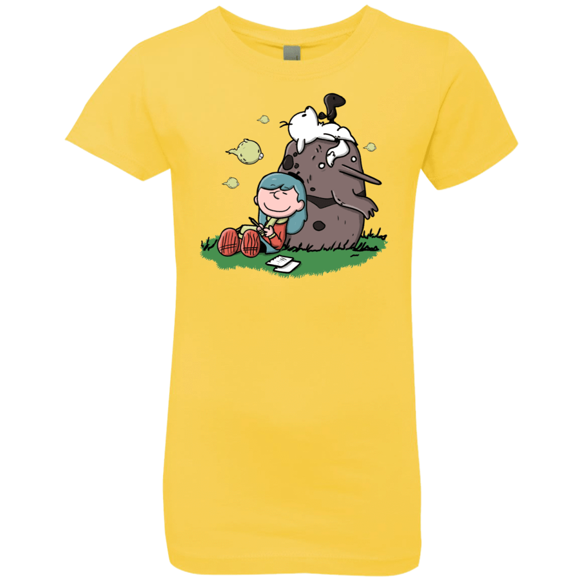 T-Shirts Vibrant Yellow / YXS Hilda Brown Girls Premium T-Shirt