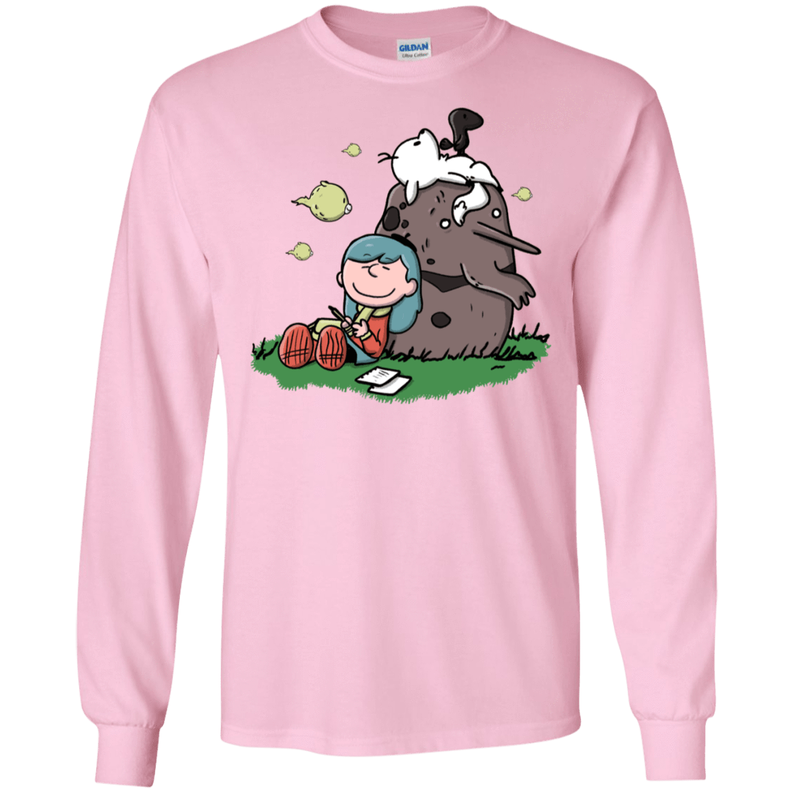 T-Shirts Light Pink / S Hilda Brown Men's Long Sleeve T-Shirt