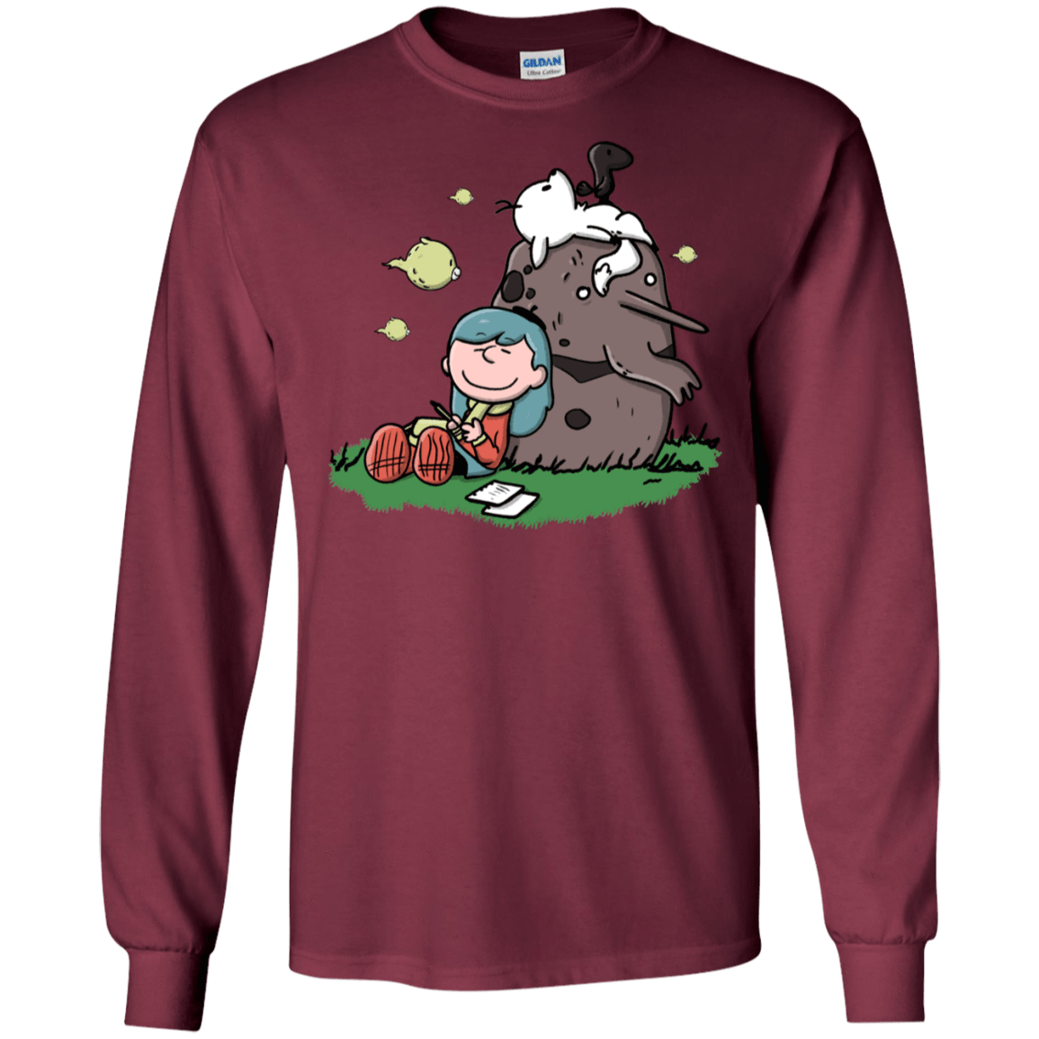 T-Shirts Maroon / S Hilda Brown Men's Long Sleeve T-Shirt