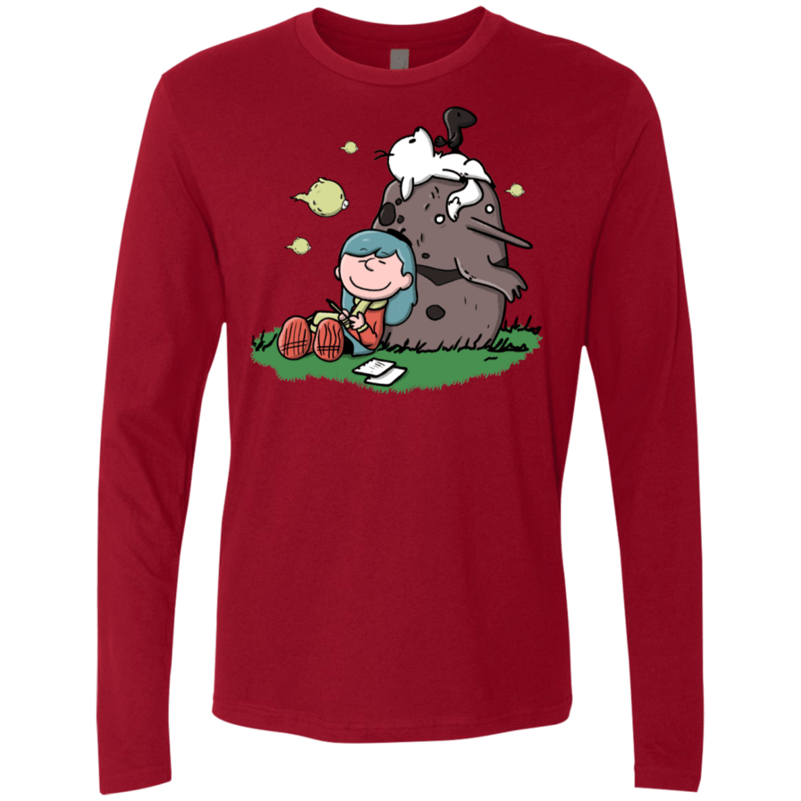 T-Shirts Cardinal / S Hilda Brown Men's Premium Long Sleeve