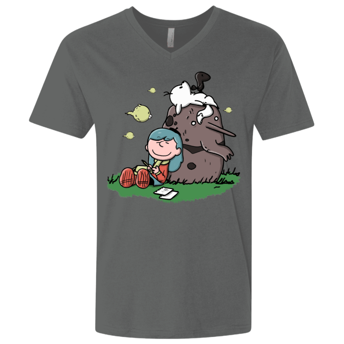 T-Shirts Heavy Metal / X-Small Hilda Brown Men's Premium V-Neck