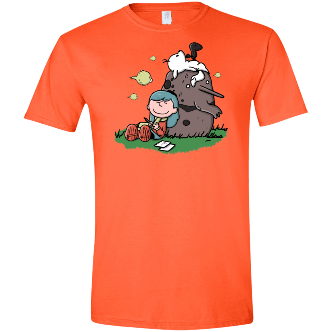 T-Shirts Orange / S Hilda Brown Men's Semi-Fitted Softstyle