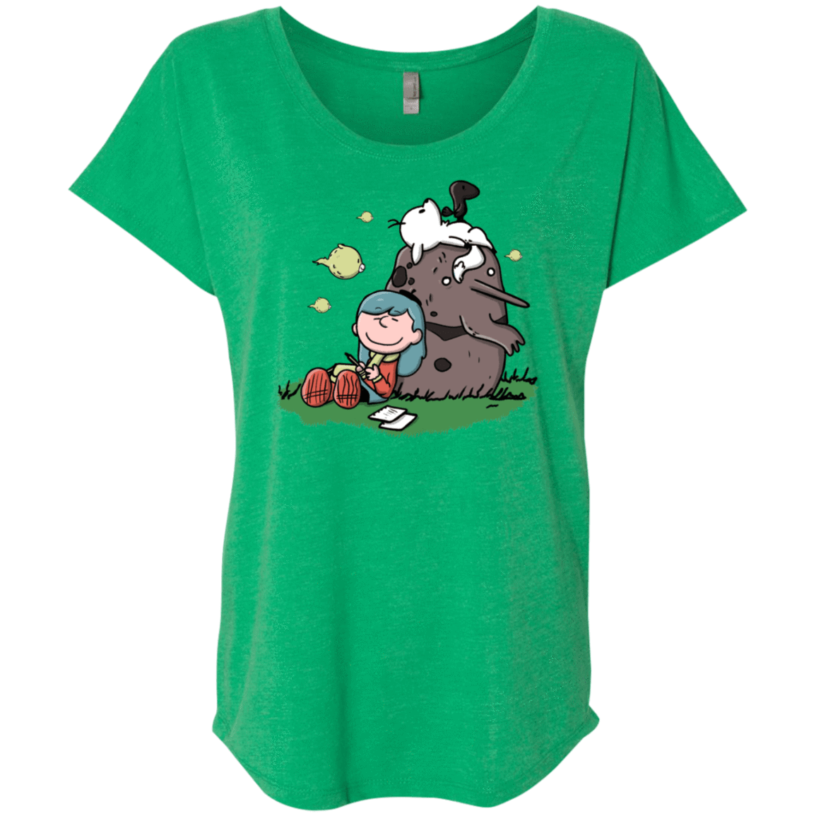 T-Shirts Envy / X-Small Hilda Brown Triblend Dolman Sleeve