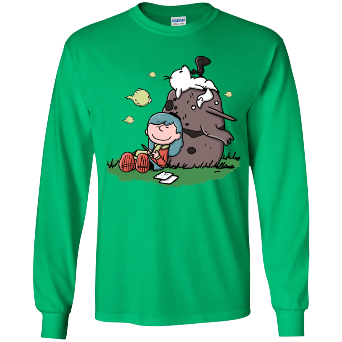 T-Shirts Irish Green / YS Hilda Brown Youth Long Sleeve T-Shirt