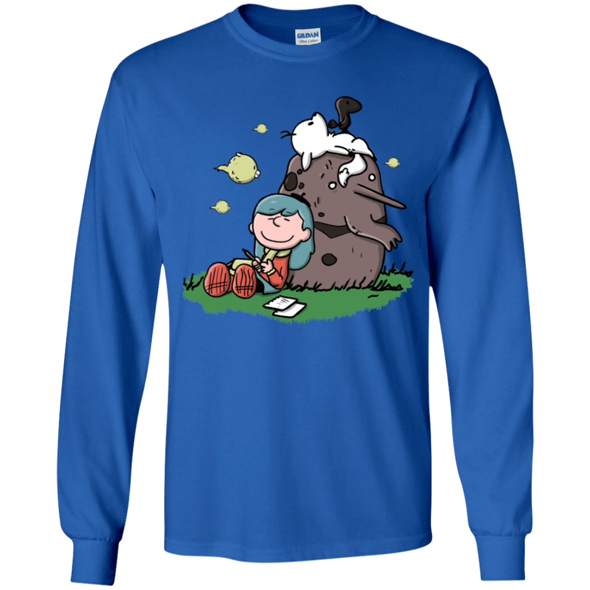 T-Shirts Royal / YS Hilda Brown Youth Long Sleeve T-Shirt