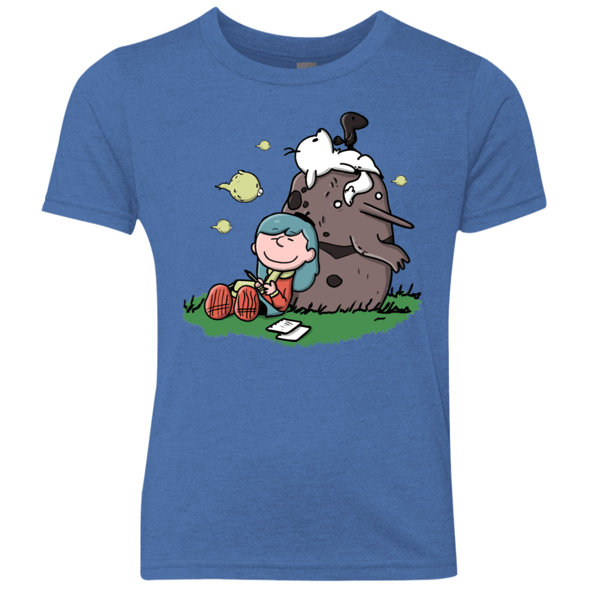 T-Shirts Vintage Royal / YXS Hilda Brown Youth Triblend T-Shirt