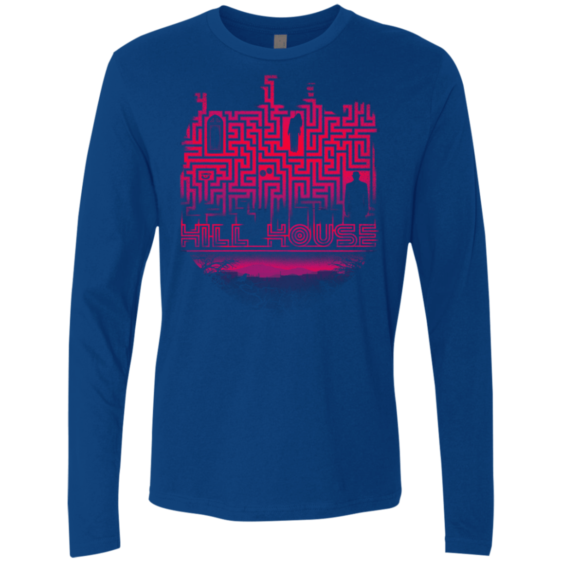 T-Shirts Royal / S Hill House Silhouette Men's Premium Long Sleeve