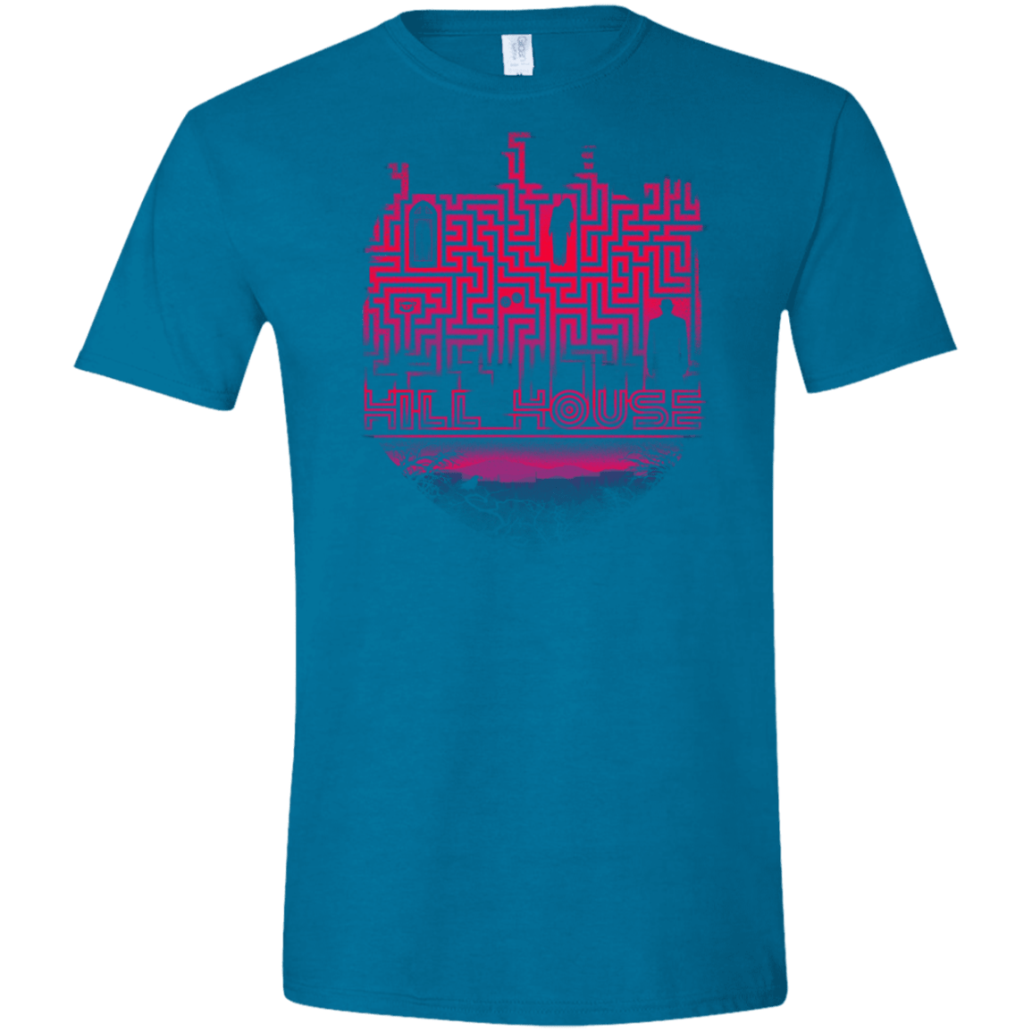 T-Shirts Antique Sapphire / S Hill House Silhouette Men's Semi-Fitted Softstyle