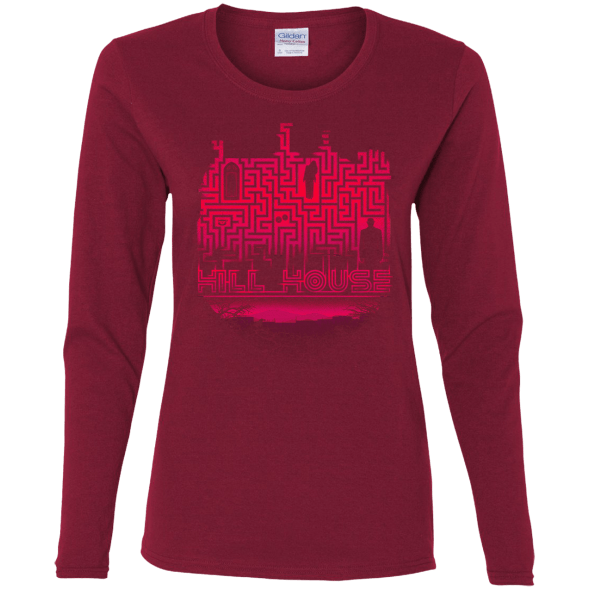 T-Shirts Cardinal / S Hill House Silhouette Women's Long Sleeve T-Shirt
