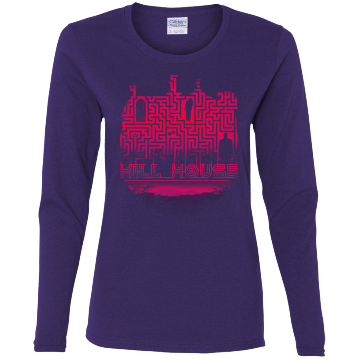 T-Shirts Purple / S Hill House Silhouette Women's Long Sleeve T-Shirt