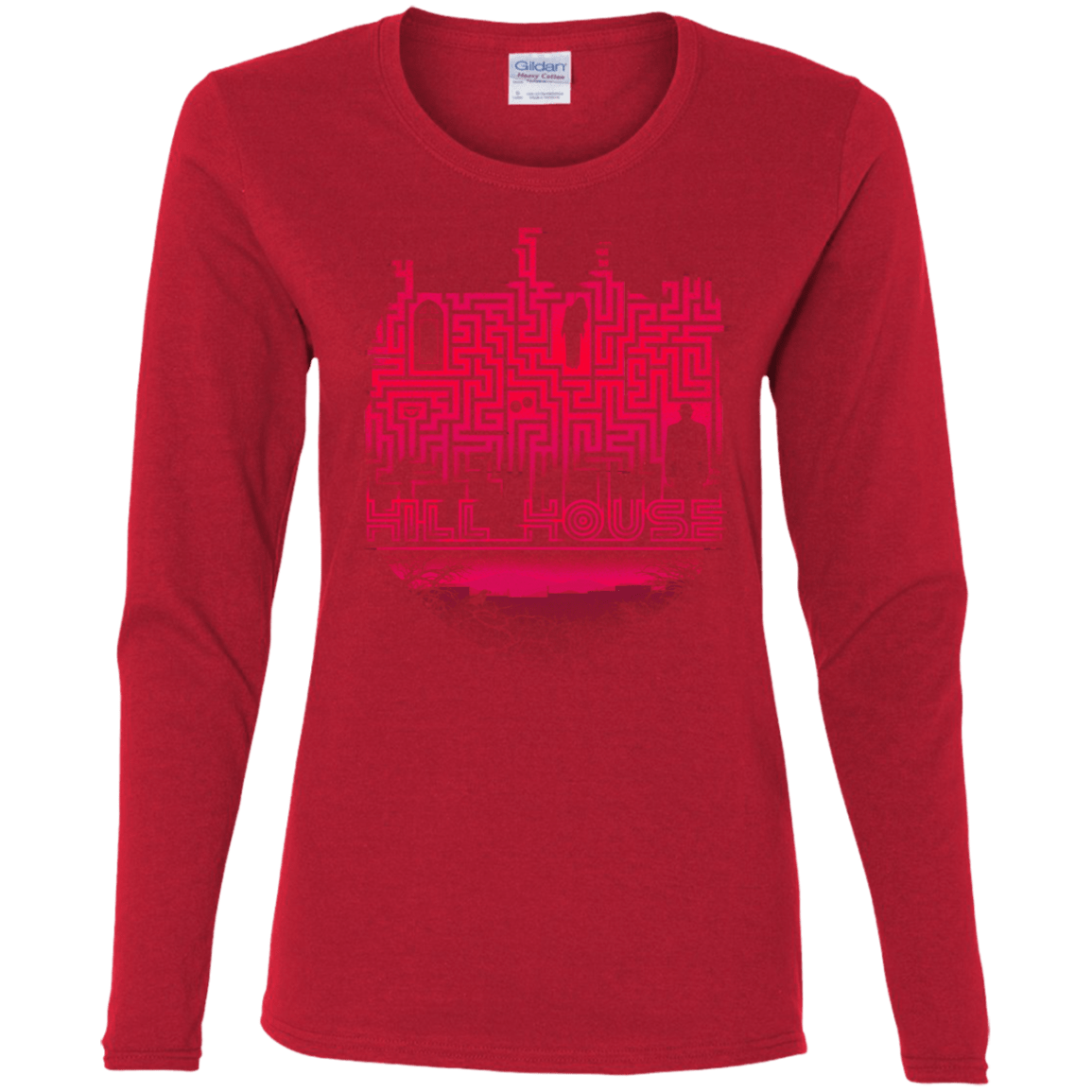 T-Shirts Red / S Hill House Silhouette Women's Long Sleeve T-Shirt