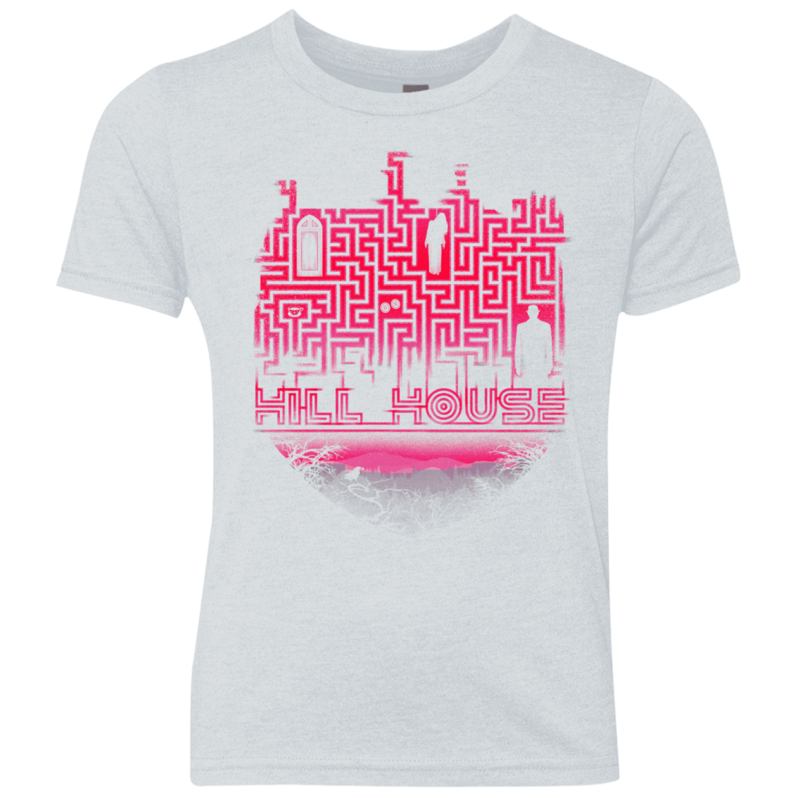 T-Shirts Heather White / YXS Hill House Silhouette Youth Triblend T-Shirt