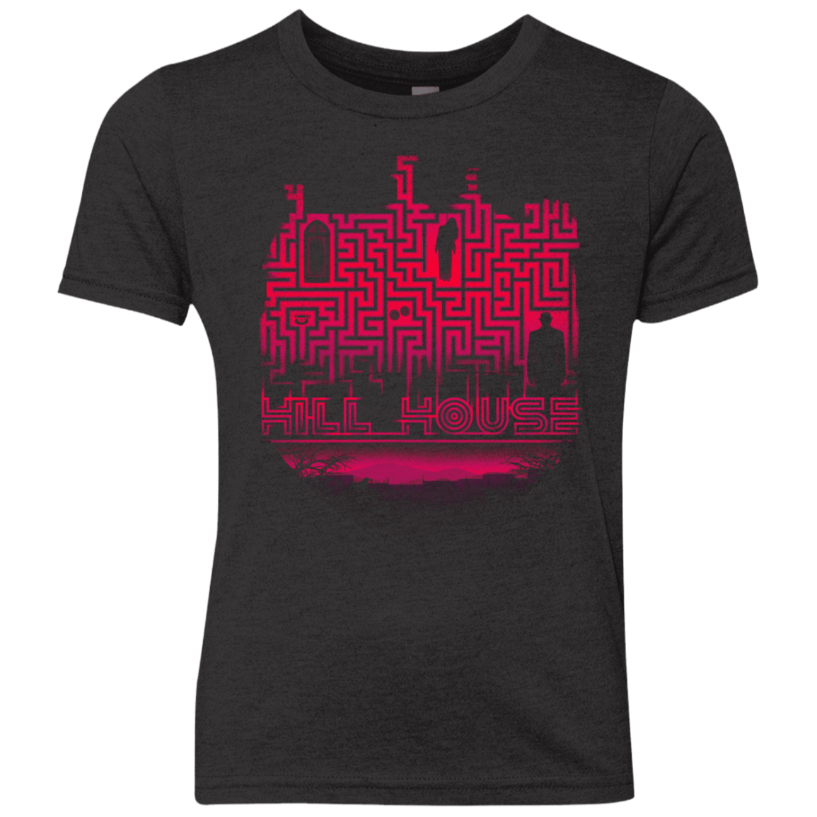 T-Shirts Vintage Black / YXS Hill House Silhouette Youth Triblend T-Shirt