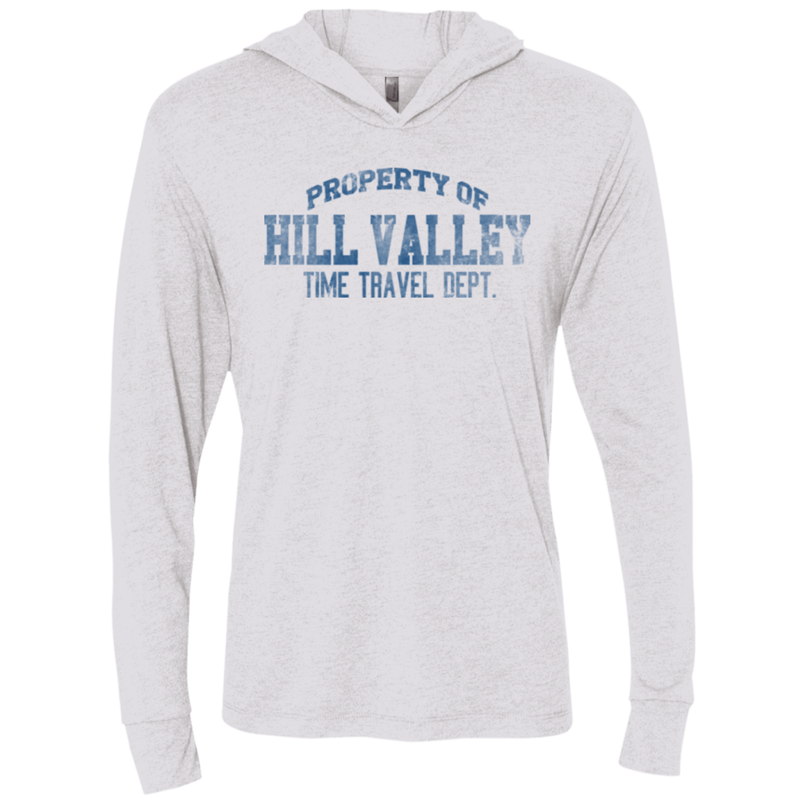 T-Shirts Heather White / X-Small Hill Valley HS Triblend Long Sleeve Hoodie Tee