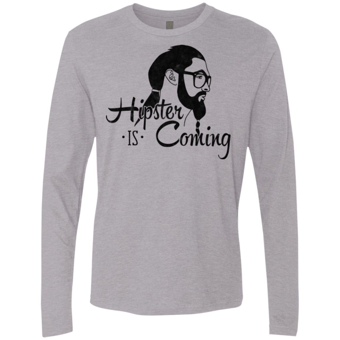T-Shirts Heather Grey / Small Hipster is Coming Men's Premium Long Sleeve