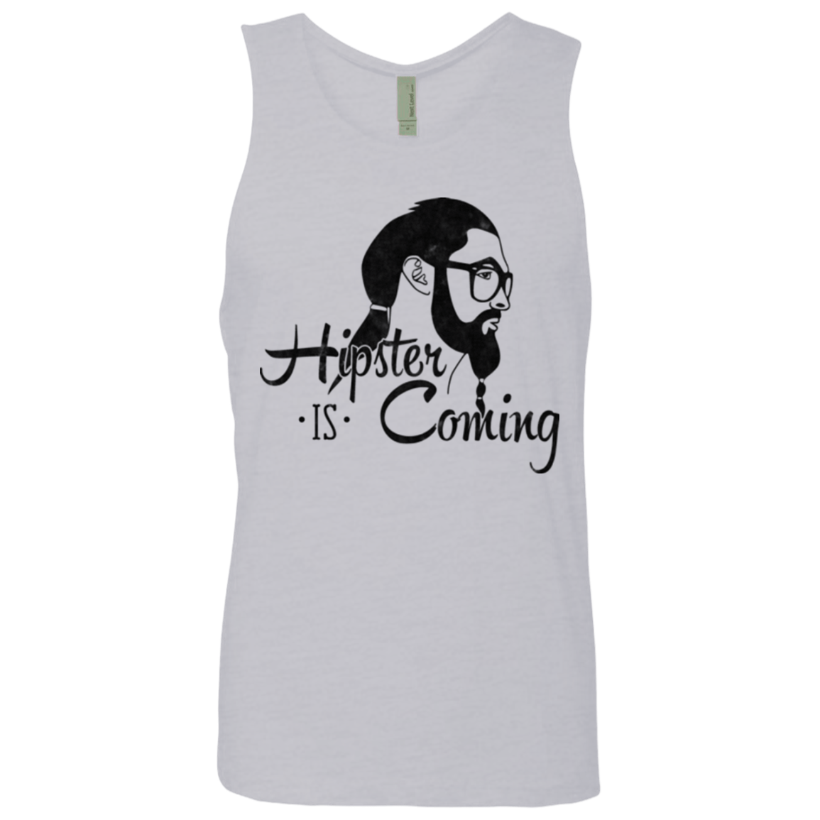 T-Shirts Heather Grey / Small Hipster is Coming Men's Premium Tank Top