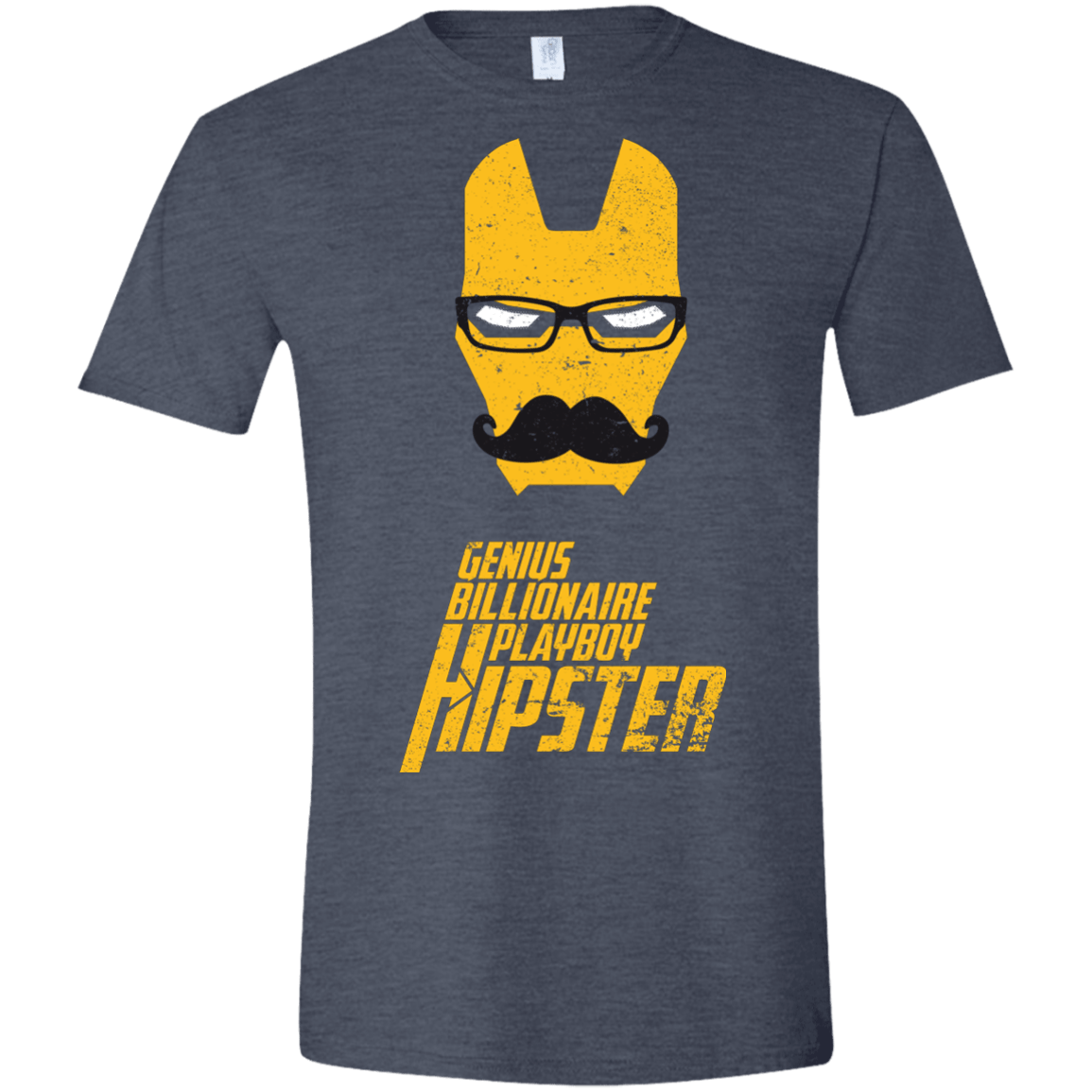 T-Shirts Heather Navy / S HIPSTER Men's Semi-Fitted Softstyle