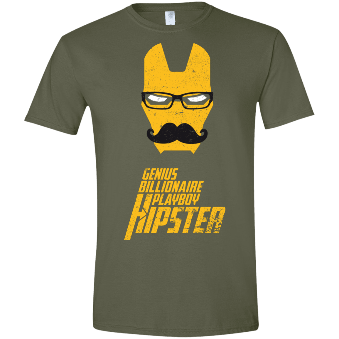 T-Shirts Military Green / S HIPSTER Men's Semi-Fitted Softstyle