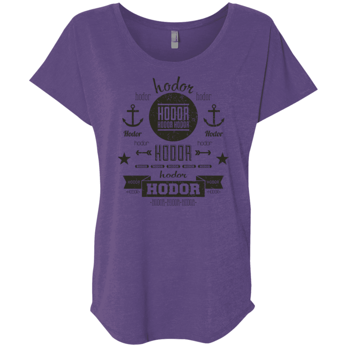 T-Shirts Purple Rush / X-Small Hipster Quotes Triblend Dolman Sleeve
