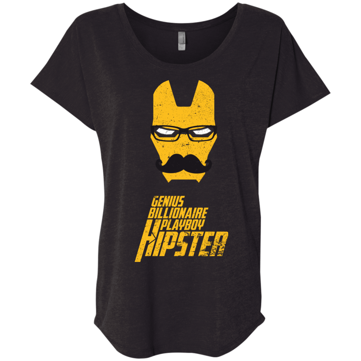 T-Shirts Vintage Black / X-Small HIPSTER Triblend Dolman Sleeve