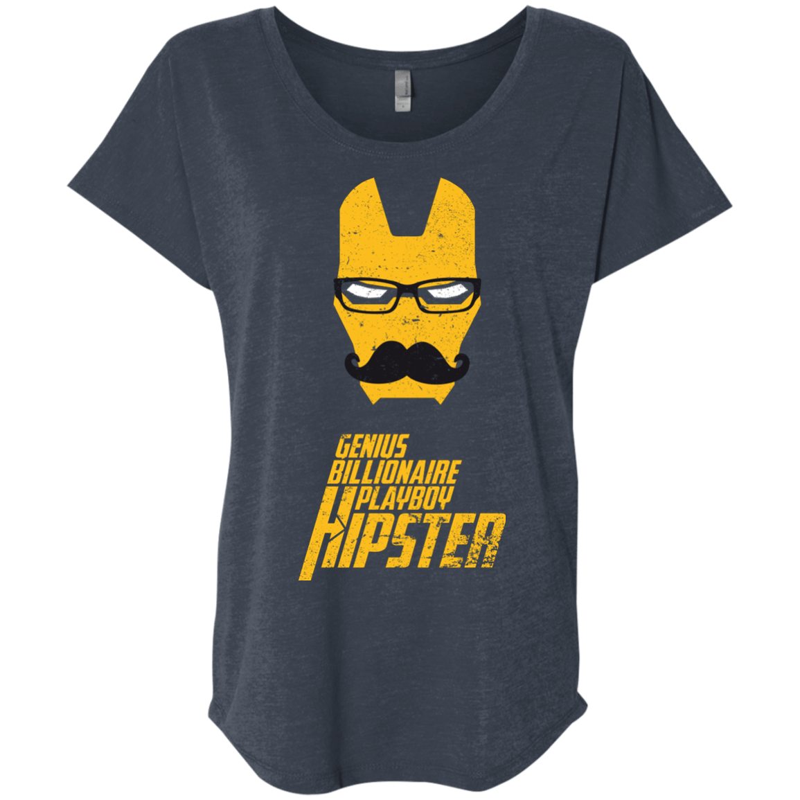 T-Shirts Vintage Navy / X-Small HIPSTER Triblend Dolman Sleeve