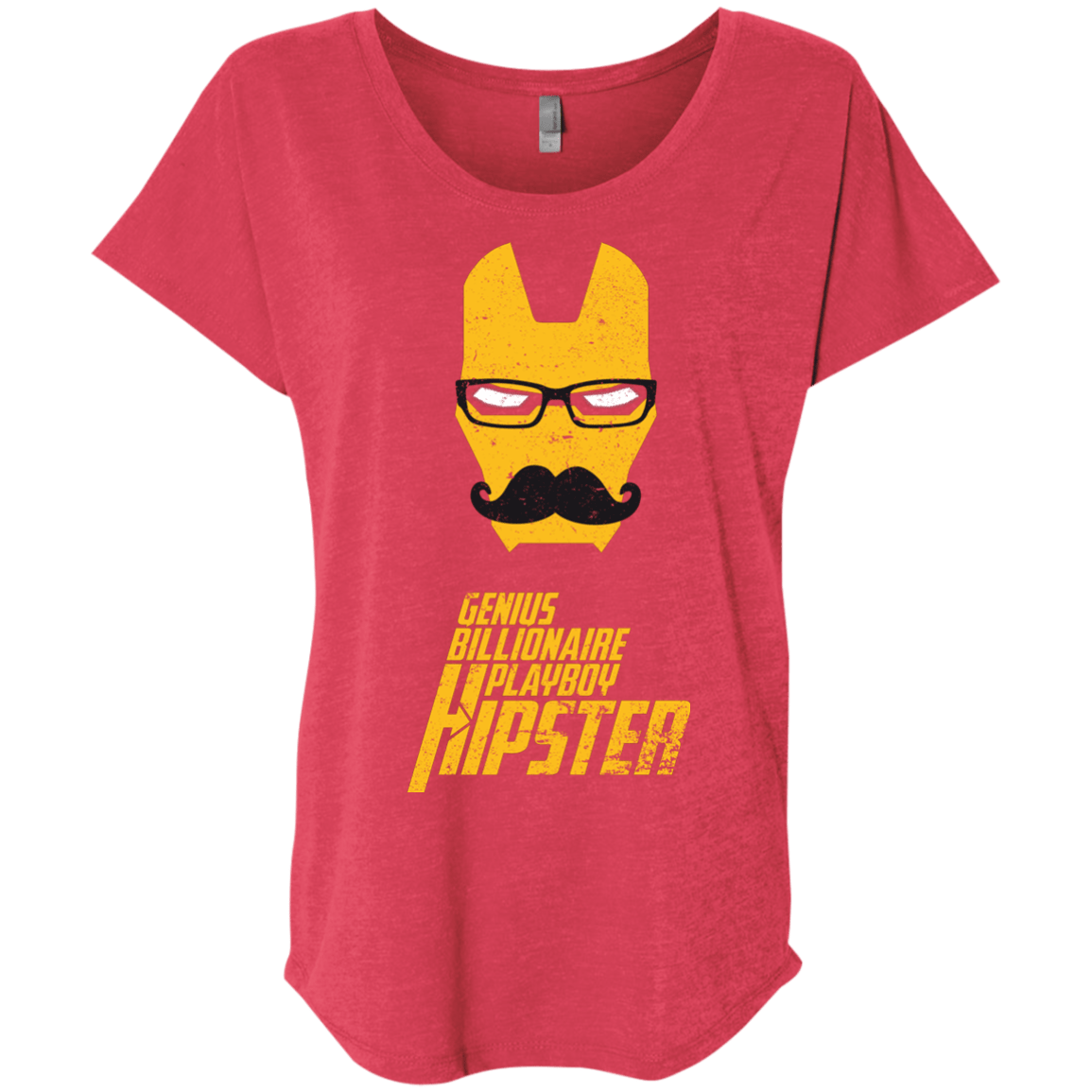 T-Shirts Vintage Red / X-Small HIPSTER Triblend Dolman Sleeve