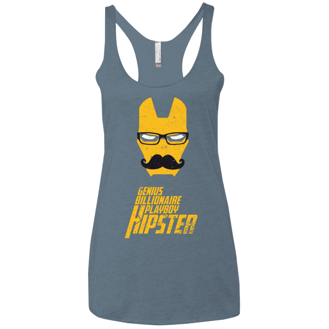 T-Shirts Indigo / X-Small HIPSTER Women's Triblend Racerback Tank