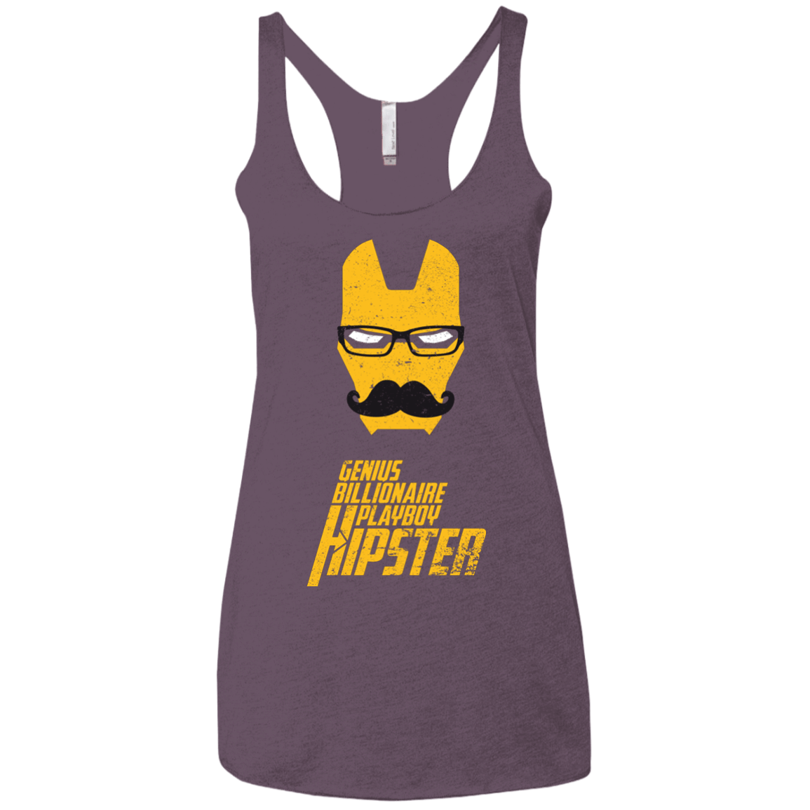 T-Shirts Vintage Purple / X-Small HIPSTER Women's Triblend Racerback Tank