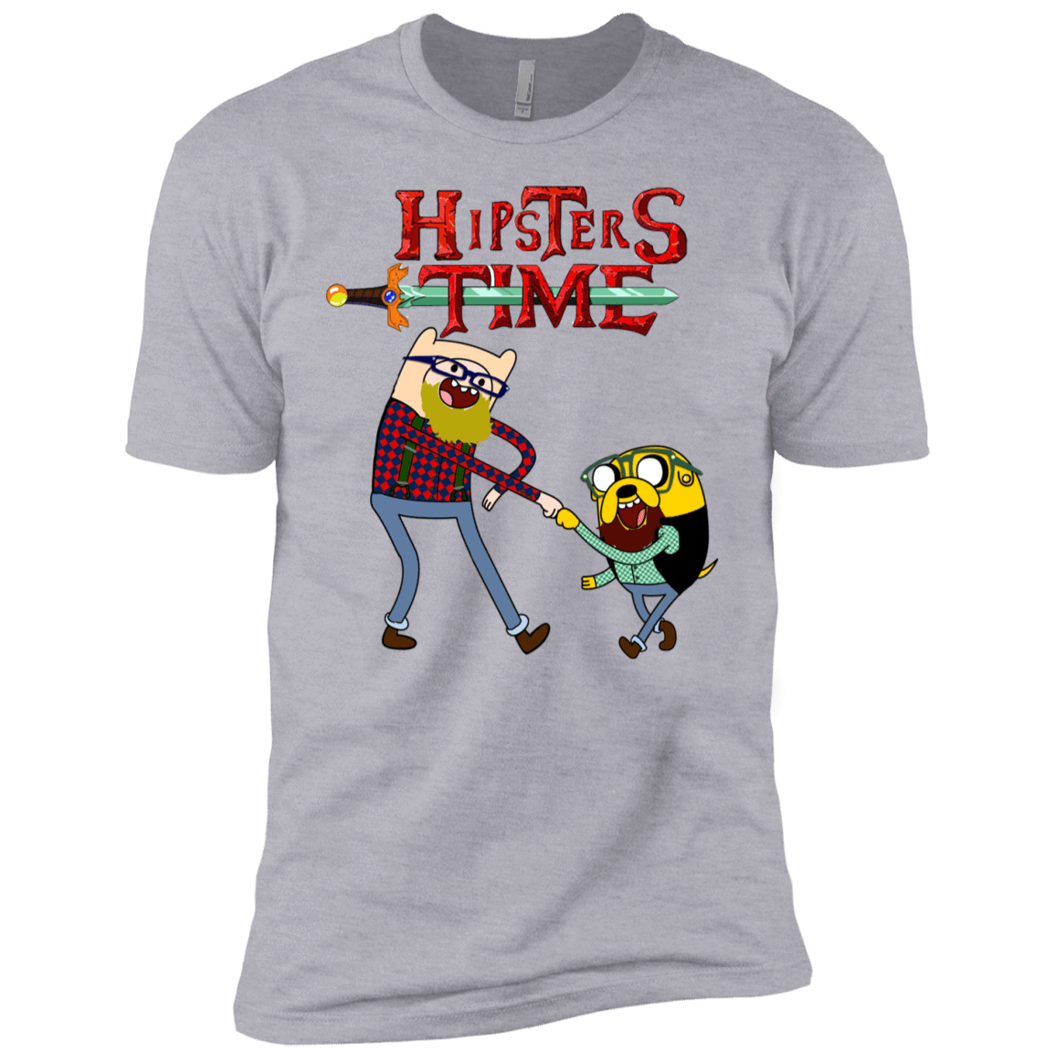 T-Shirts Heather Grey / YXS Hipsters Time Boys Premium T-Shirt