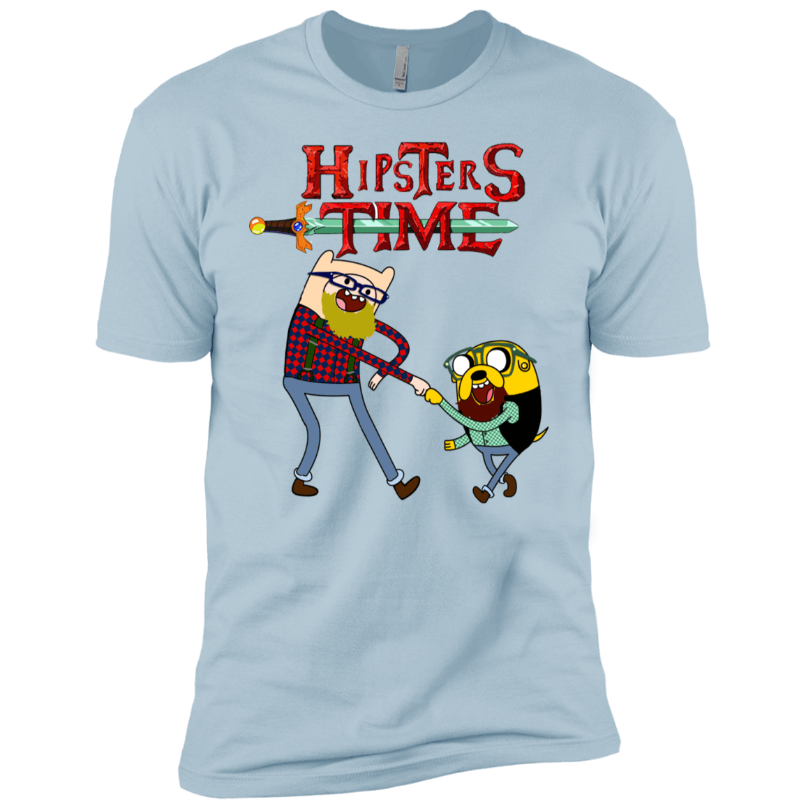 T-Shirts Light Blue / YXS Hipsters Time Boys Premium T-Shirt