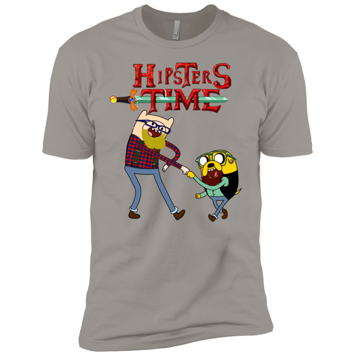 T-Shirts Light Grey / YXS Hipsters Time Boys Premium T-Shirt