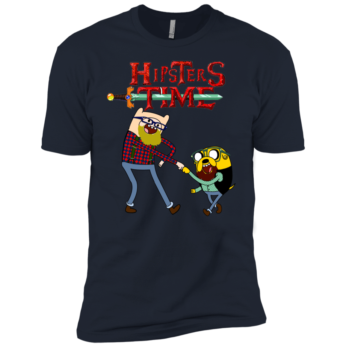 T-Shirts Midnight Navy / YXS Hipsters Time Boys Premium T-Shirt