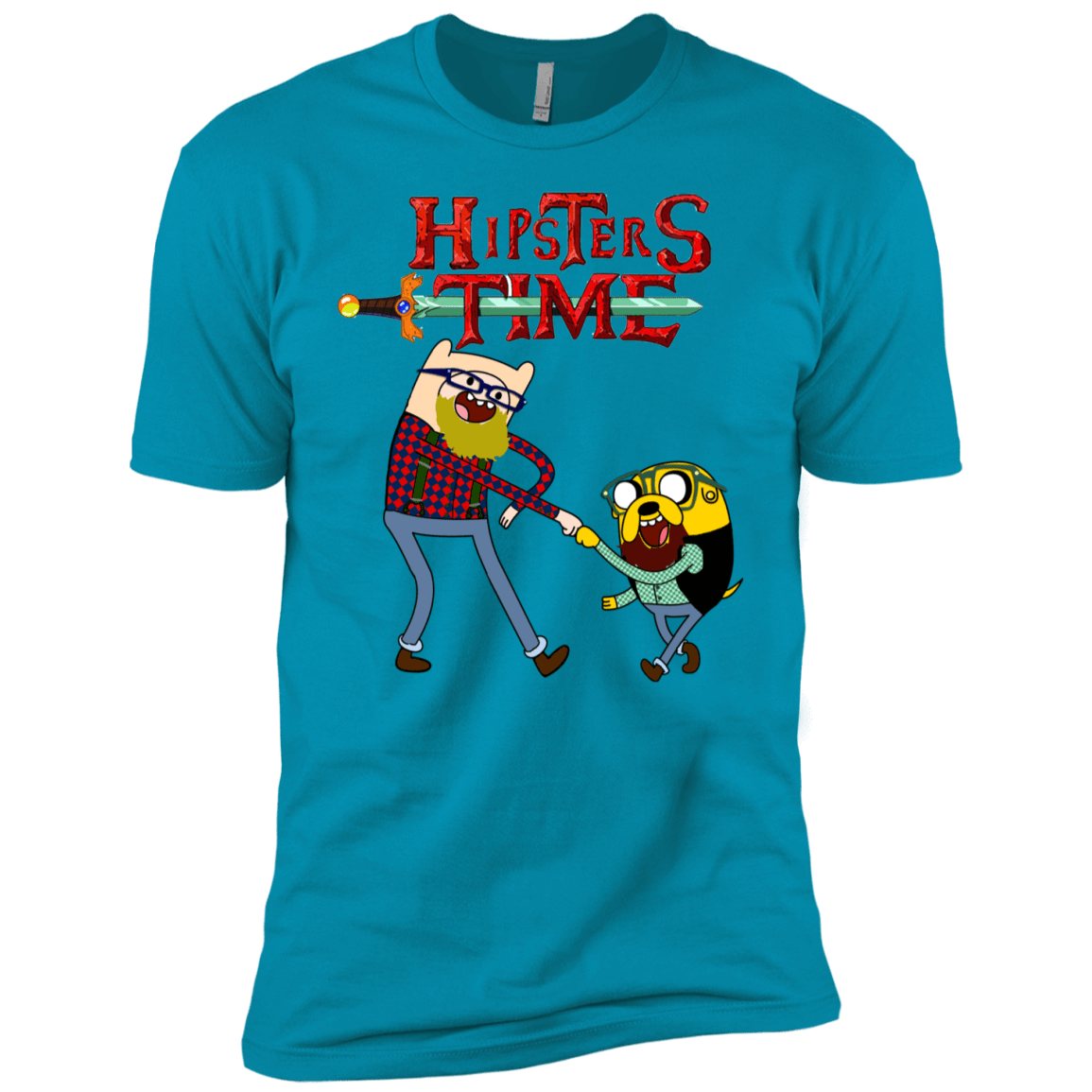 T-Shirts Turquoise / YXS Hipsters Time Boys Premium T-Shirt
