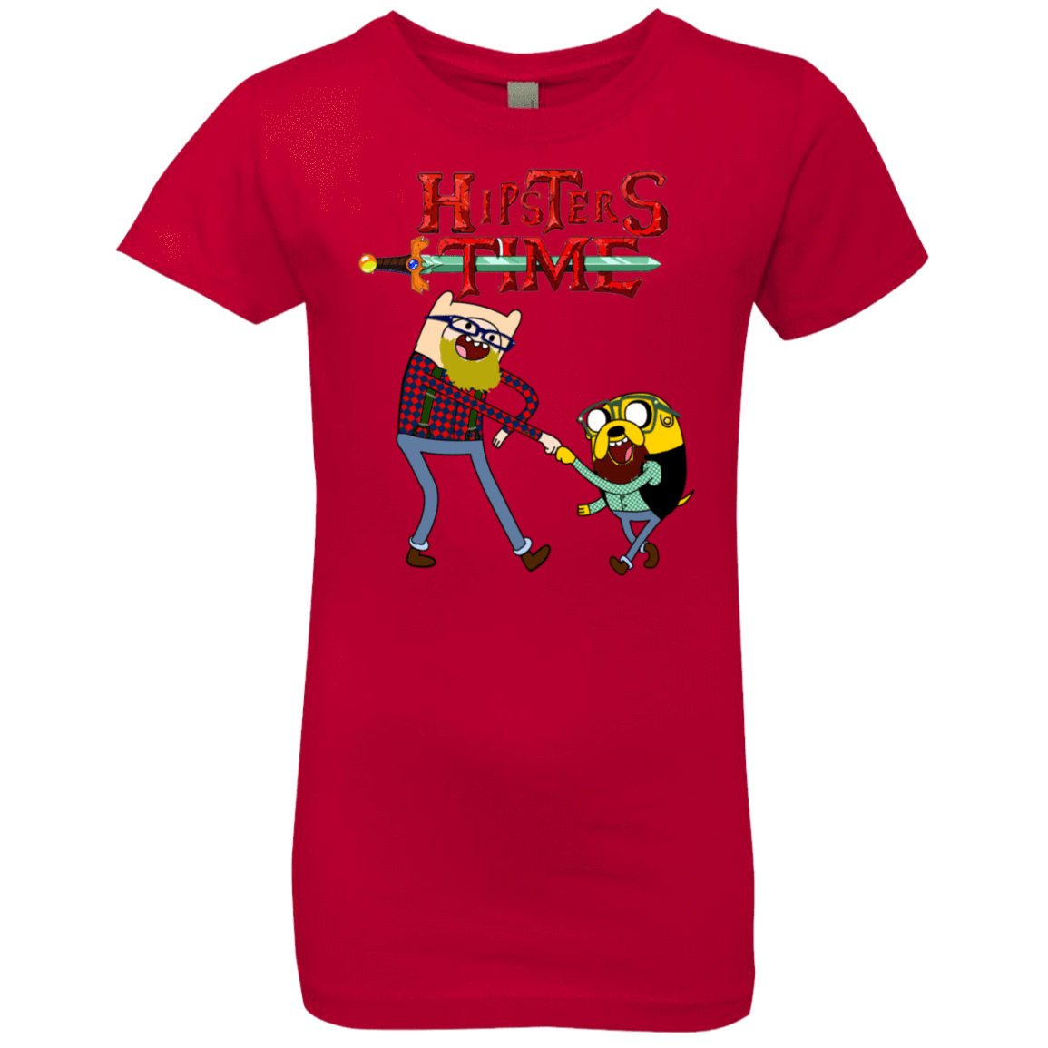 T-Shirts Red / YXS Hipsters Time Girls Premium T-Shirt