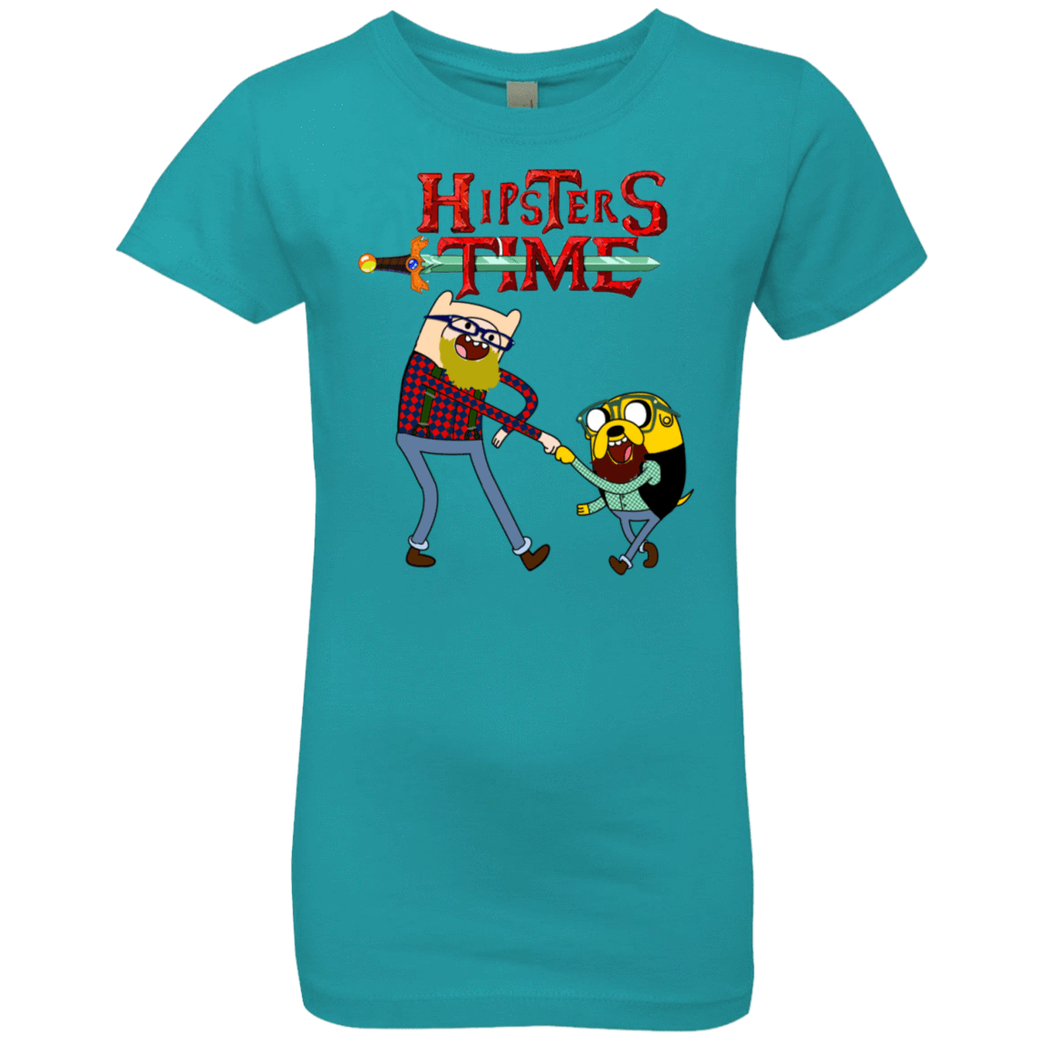 T-Shirts Tahiti Blue / YXS Hipsters Time Girls Premium T-Shirt