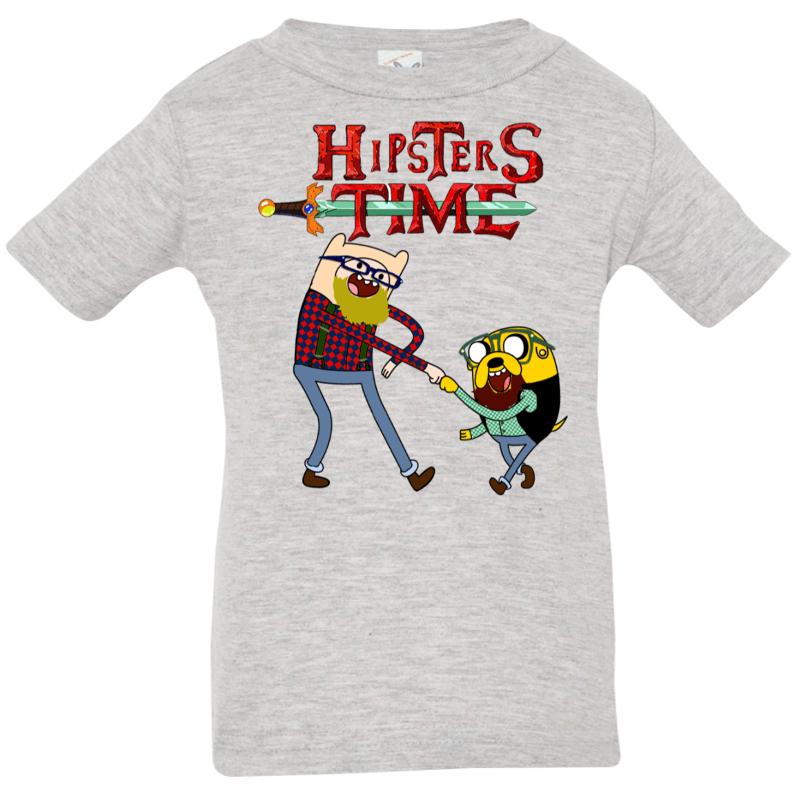 T-Shirts Heather Grey / 6 Months Hipsters Time Infant Premium T-Shirt