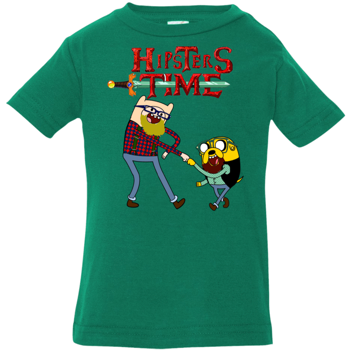 T-Shirts Kelly / 6 Months Hipsters Time Infant Premium T-Shirt