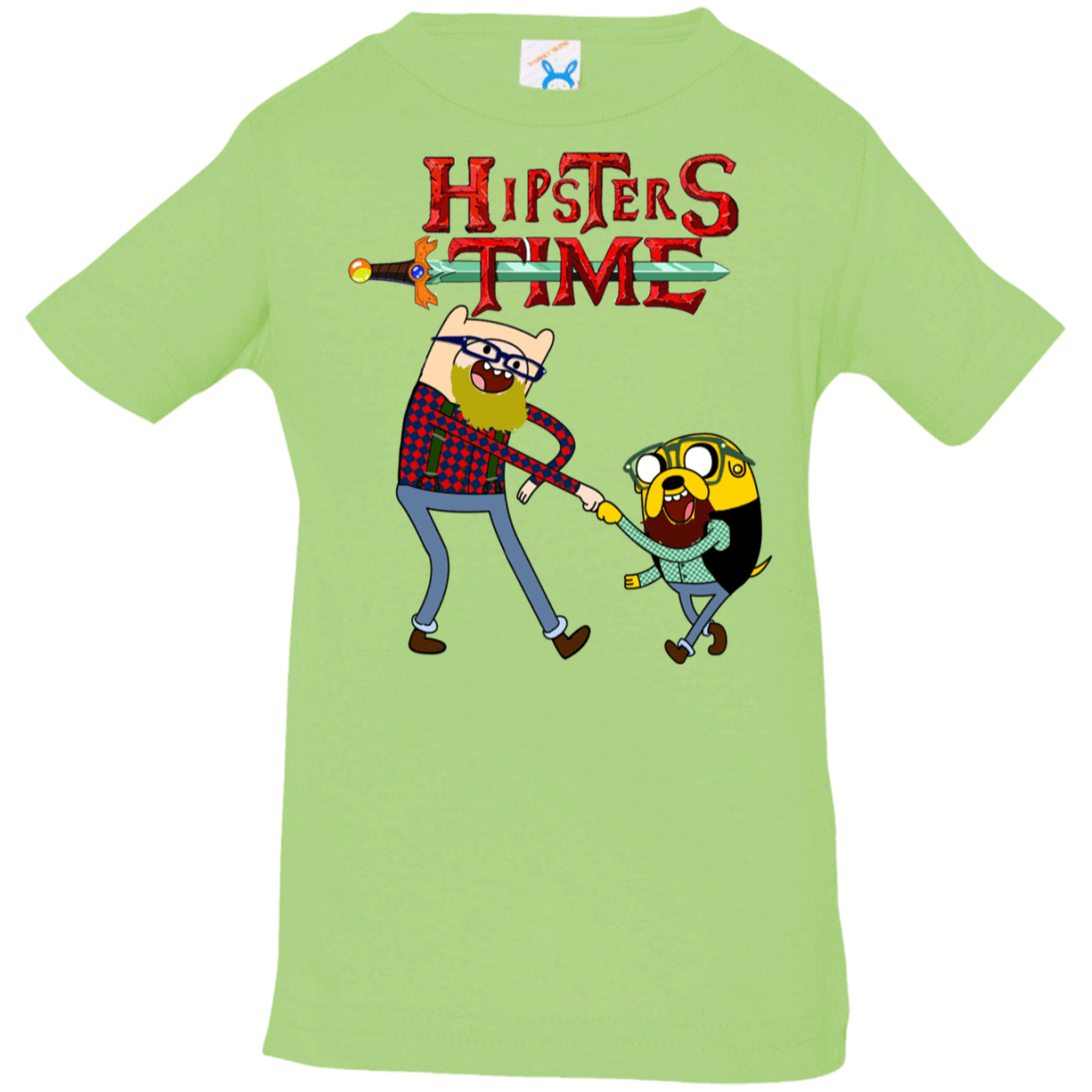 T-Shirts Key Lime / 6 Months Hipsters Time Infant Premium T-Shirt