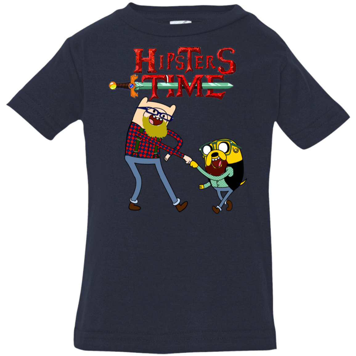 T-Shirts Navy / 6 Months Hipsters Time Infant Premium T-Shirt