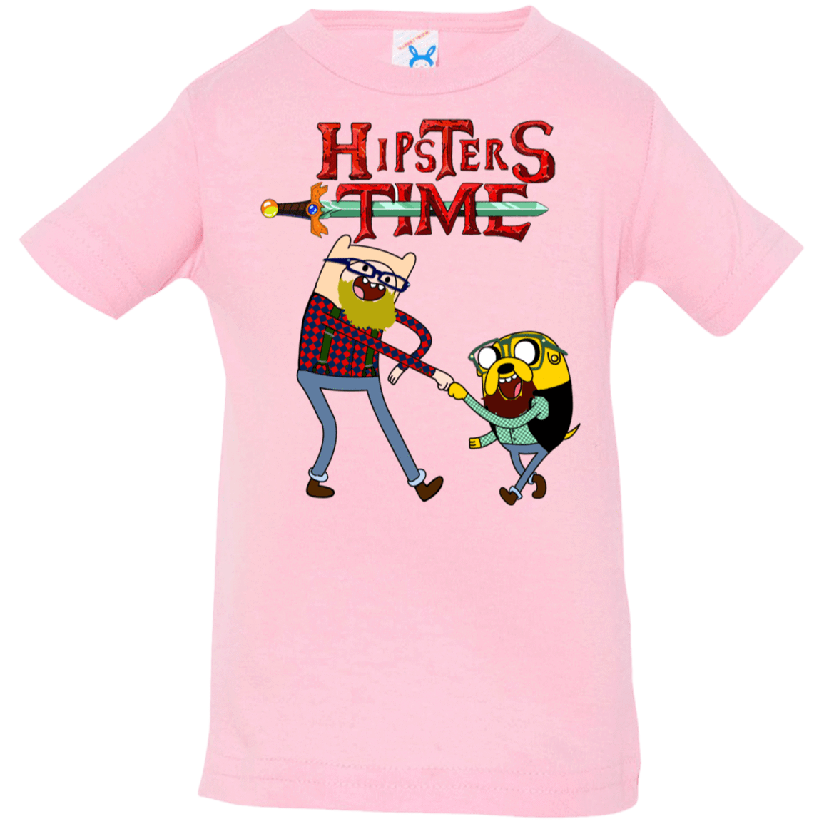 T-Shirts Pink / 6 Months Hipsters Time Infant Premium T-Shirt
