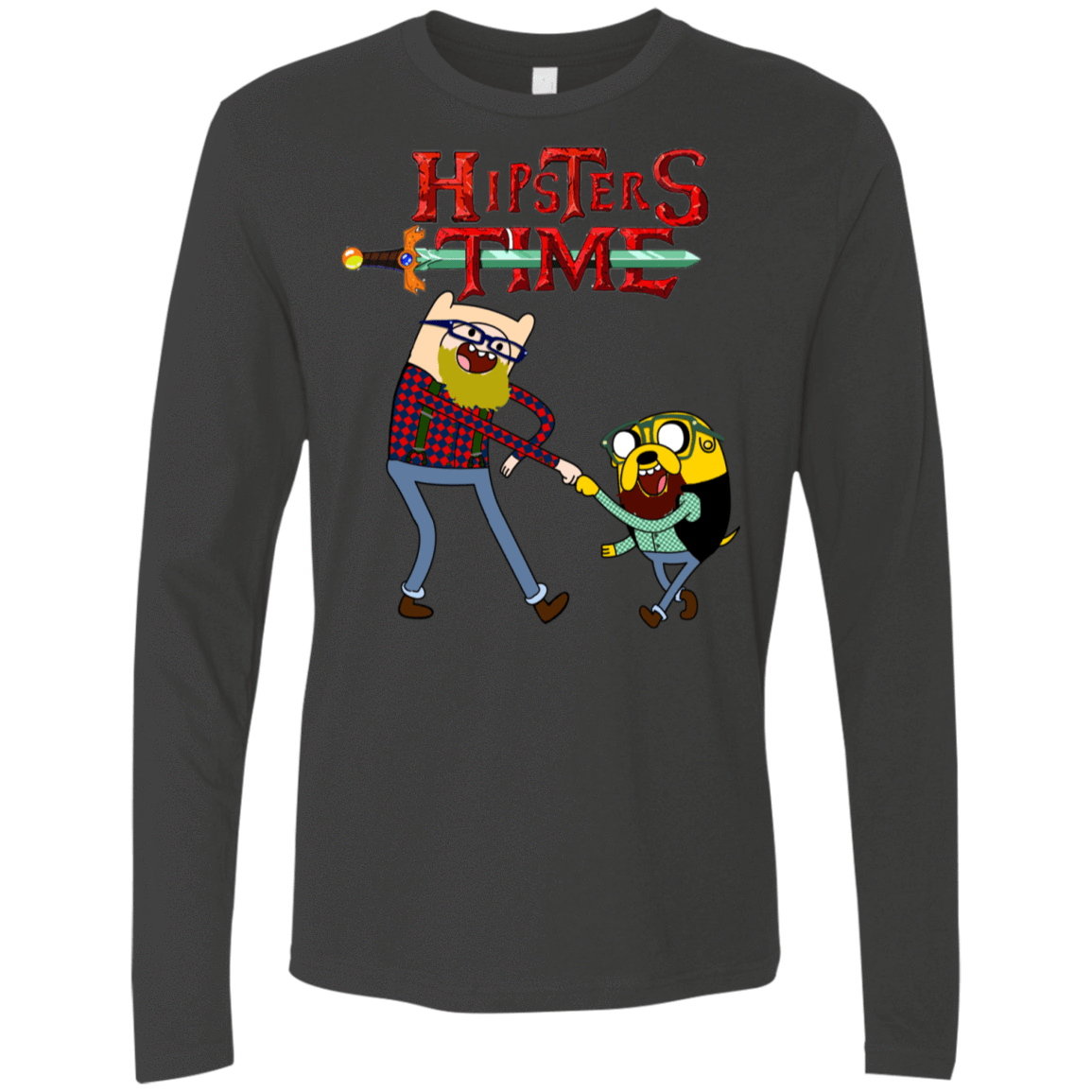 T-Shirts Heavy Metal / S Hipsters Time Men's Premium Long Sleeve