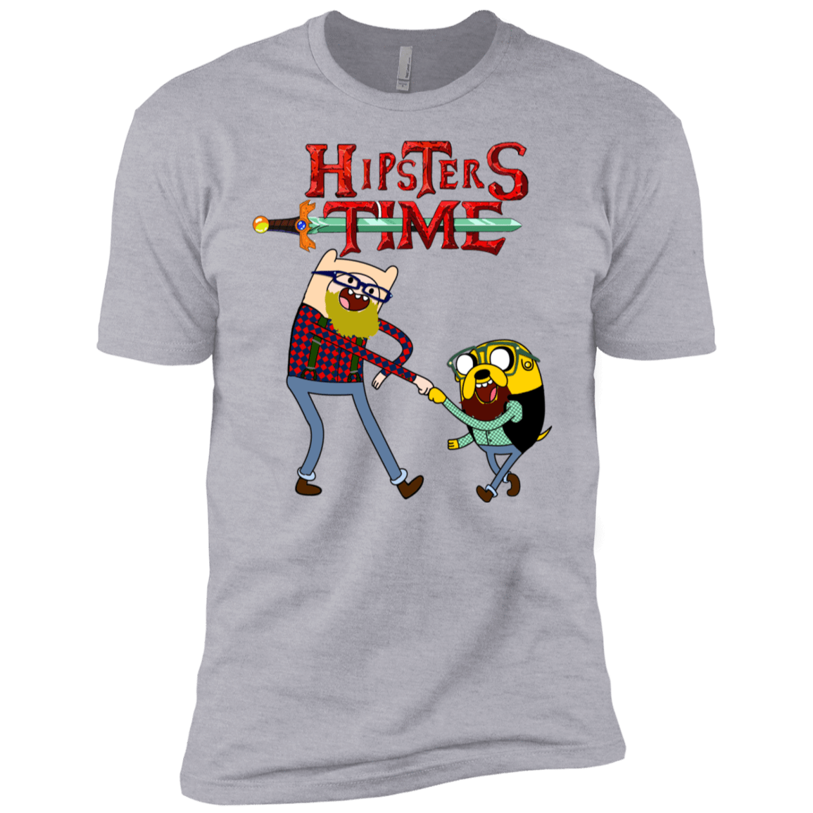 T-Shirts Heather Grey / X-Small Hipsters Time Men's Premium T-Shirt