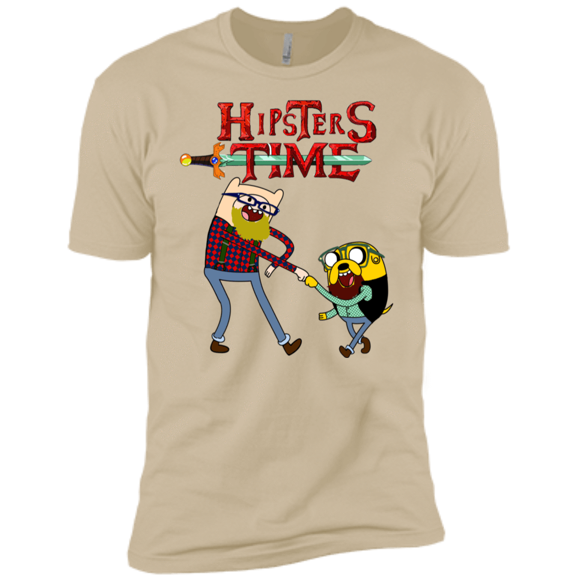 T-Shirts Sand / X-Small Hipsters Time Men's Premium T-Shirt